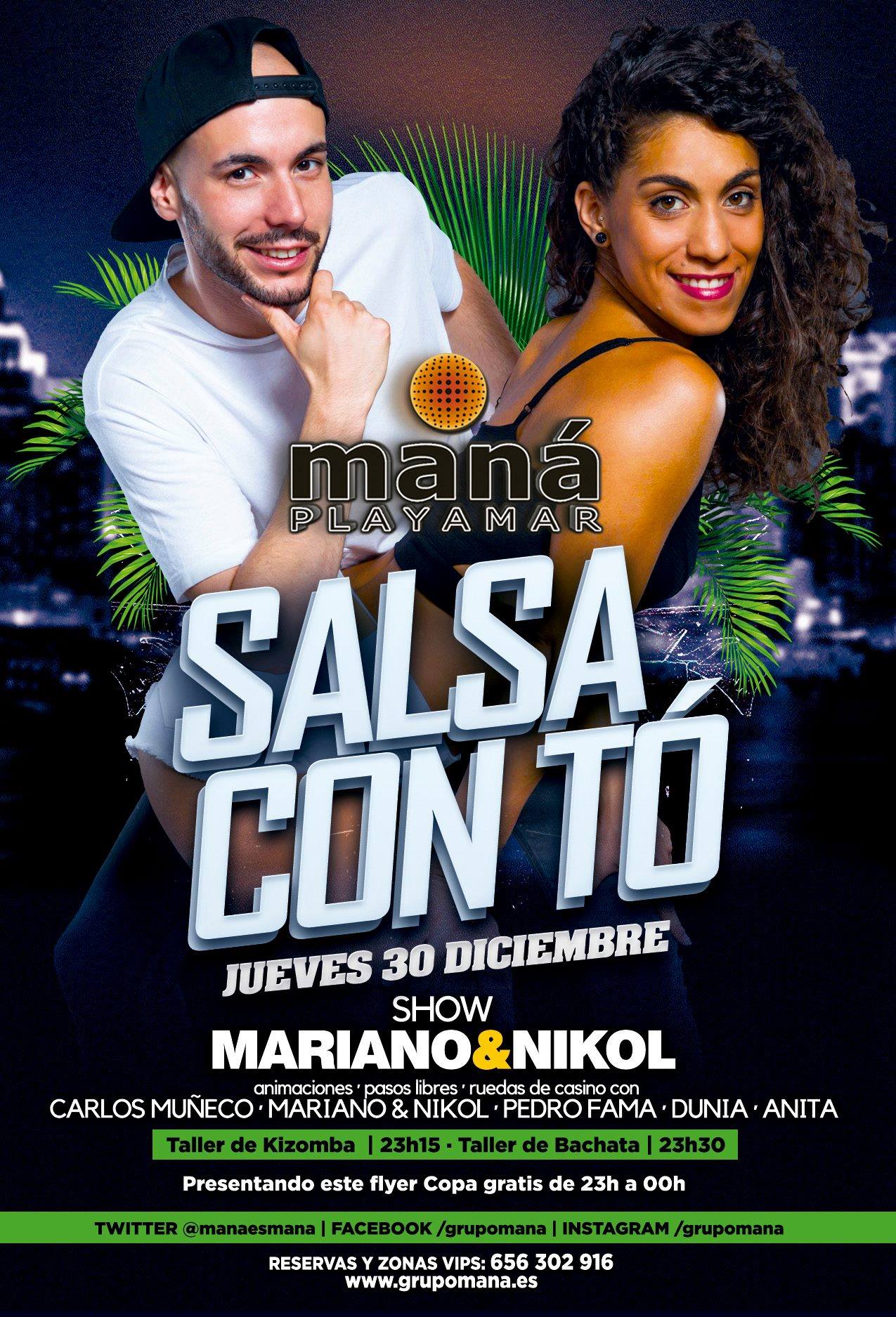 Jueves 29 Show Mariano y Nikol "Mana Playamar"