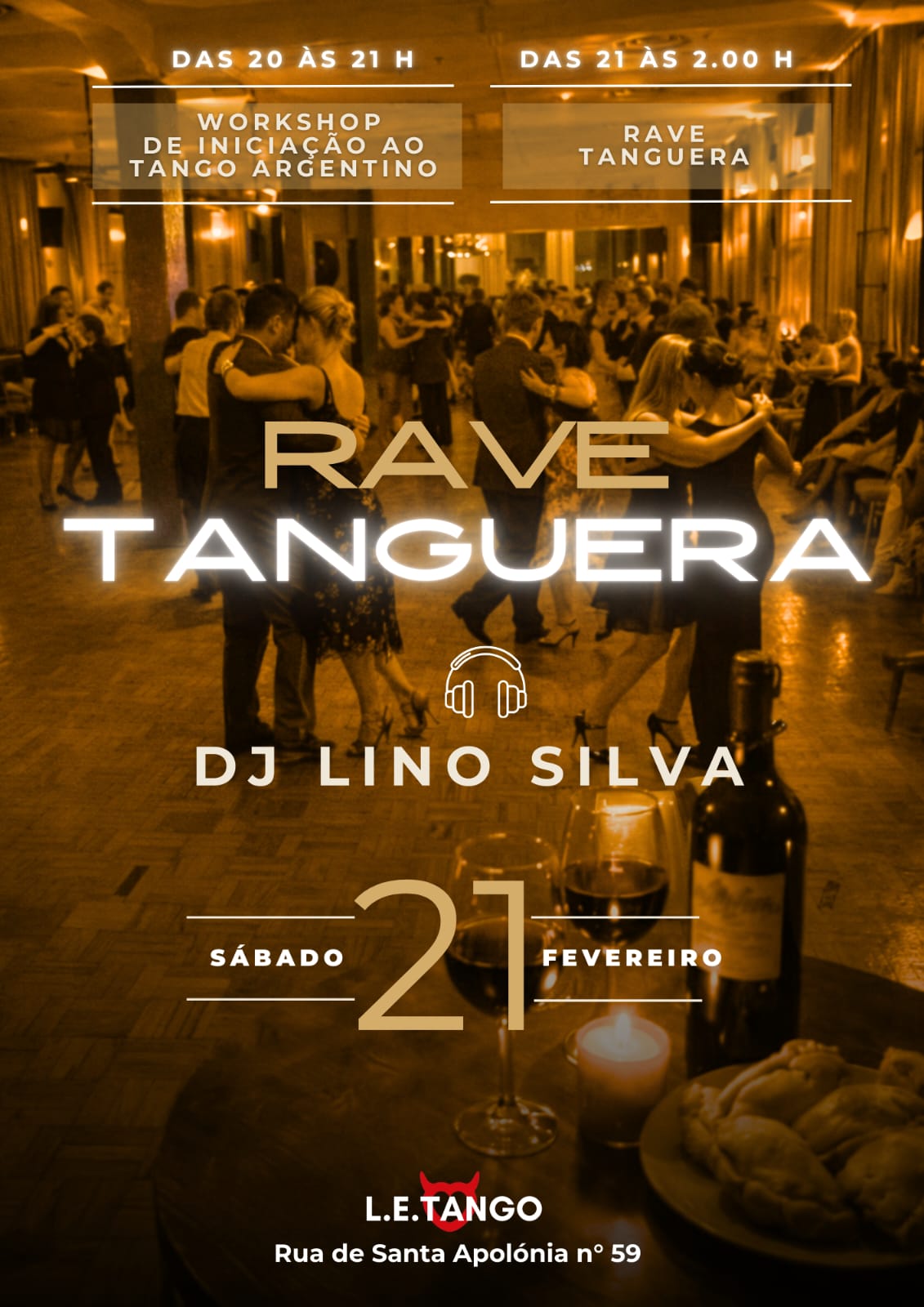 Workshop de Iniciação ao Tango + RAVE TANGUERA