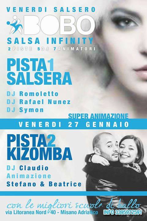 BOBO Misano pista only kizomba venerdi 27 gennaio