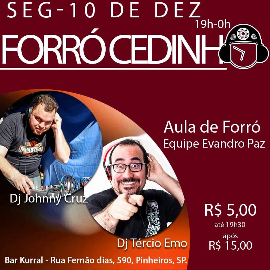 #ForróCedinho SEG10Dez Aula Evandro Dj Johnny+Dj Tércio