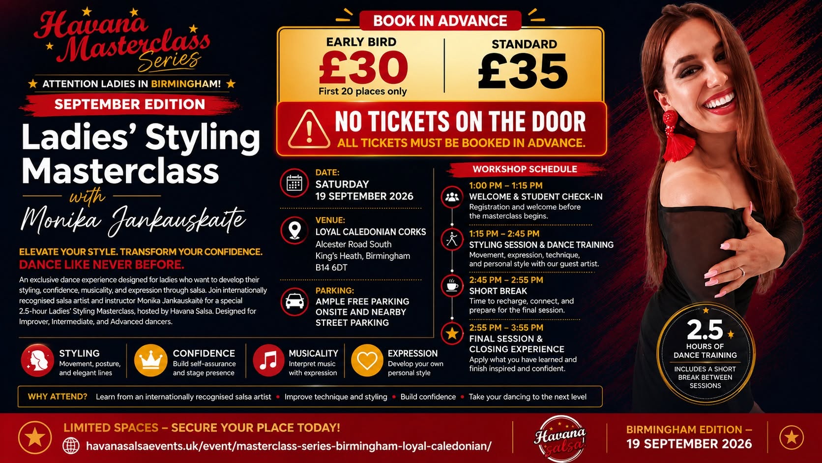 🚨 ATTENTION LADIES IN BIRMINGHAM! 🚨 - 💃 HAVANA MASTERCLASS SERIES IS COMING TO BIRMINGHAM! 💃