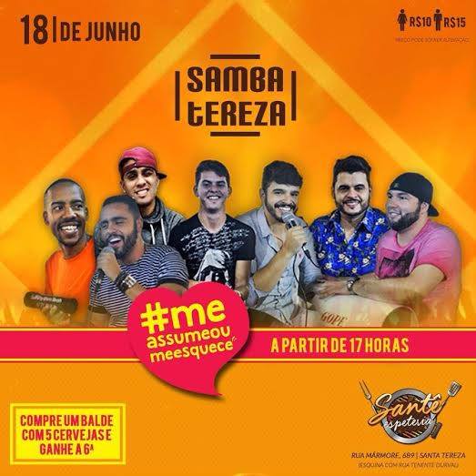 3ª Edição SAMBA Tereza - ME Assume OU ME Esquece