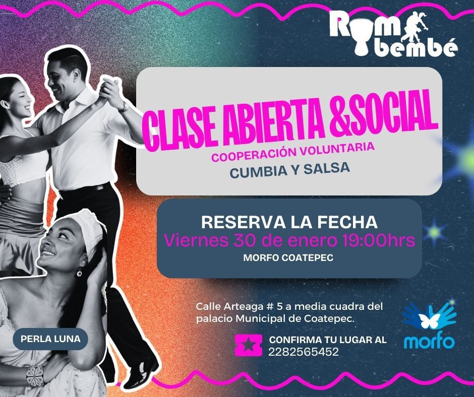 VIERNES SOCIAL y clase de Cumbia y Salsa