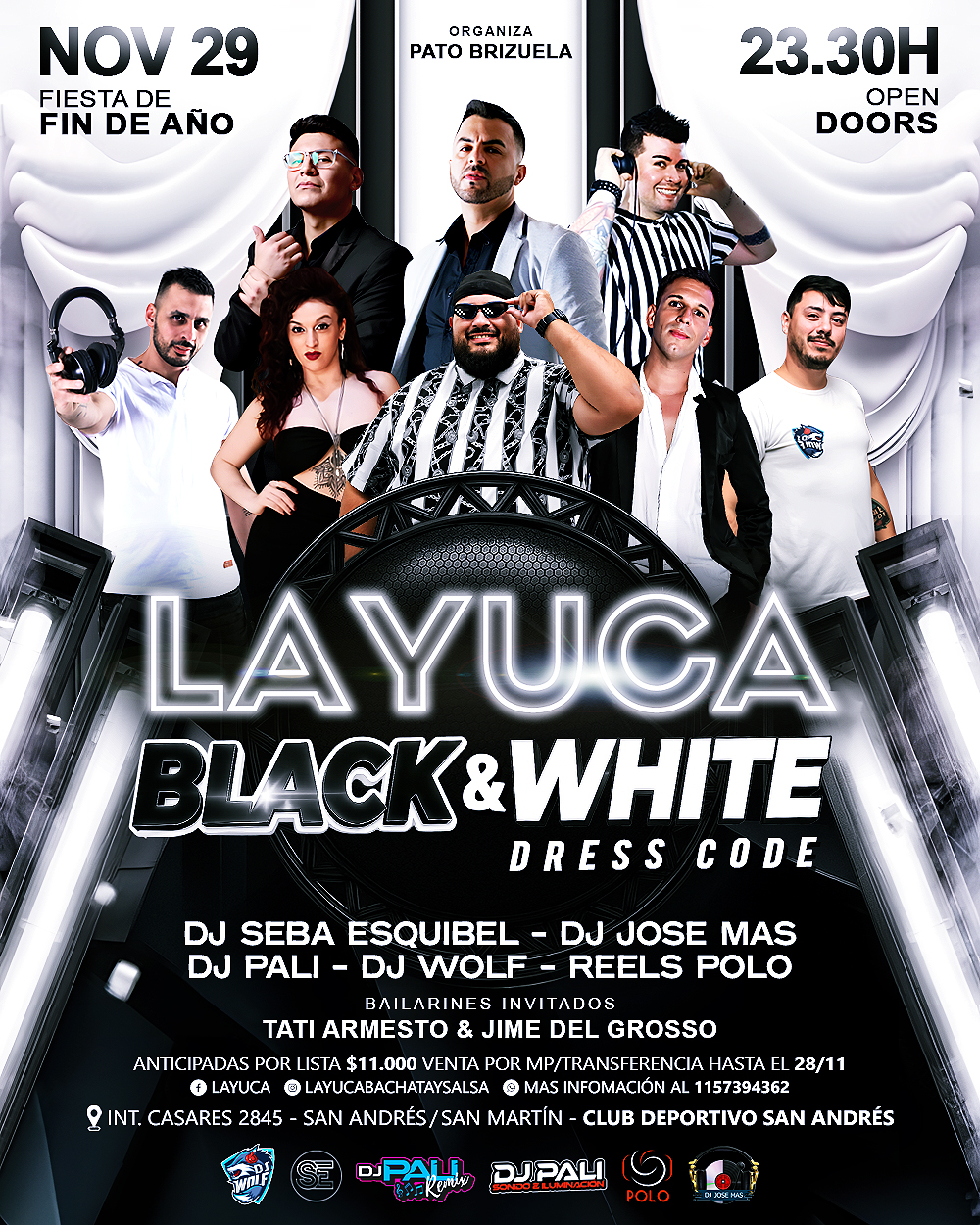 *La Yuca Bachata&Salsa #31 - Ed. Black&White - Sab. 29 Nov. 23.30hs - Club Dep. San Andres*