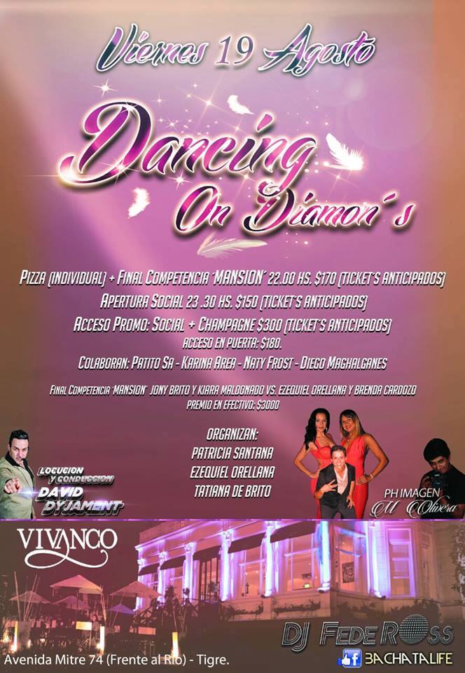 Fiesta De Salsa Y Bachata Dancing on Diamons
