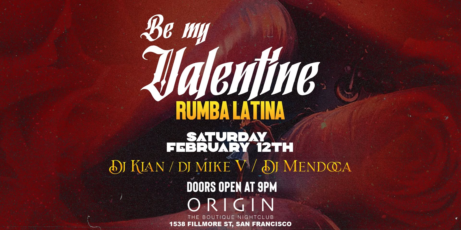 Latin dance party Be my Valentine
