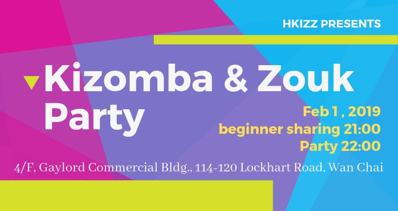 Kizomba and Zouk party before CNY 1st Feb 2019