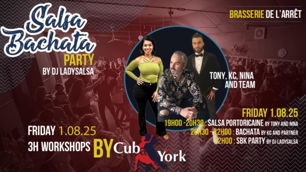 Summer SB Party by DJ Ladysalsa and workshops by KC, NINA and TONY free Tombola
