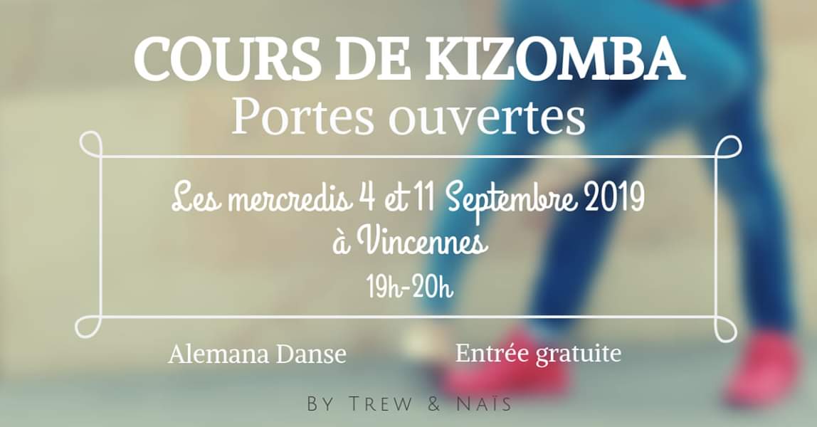 11 SEPT - Cours De Kizomba À Vincennes Portes Ouvertes