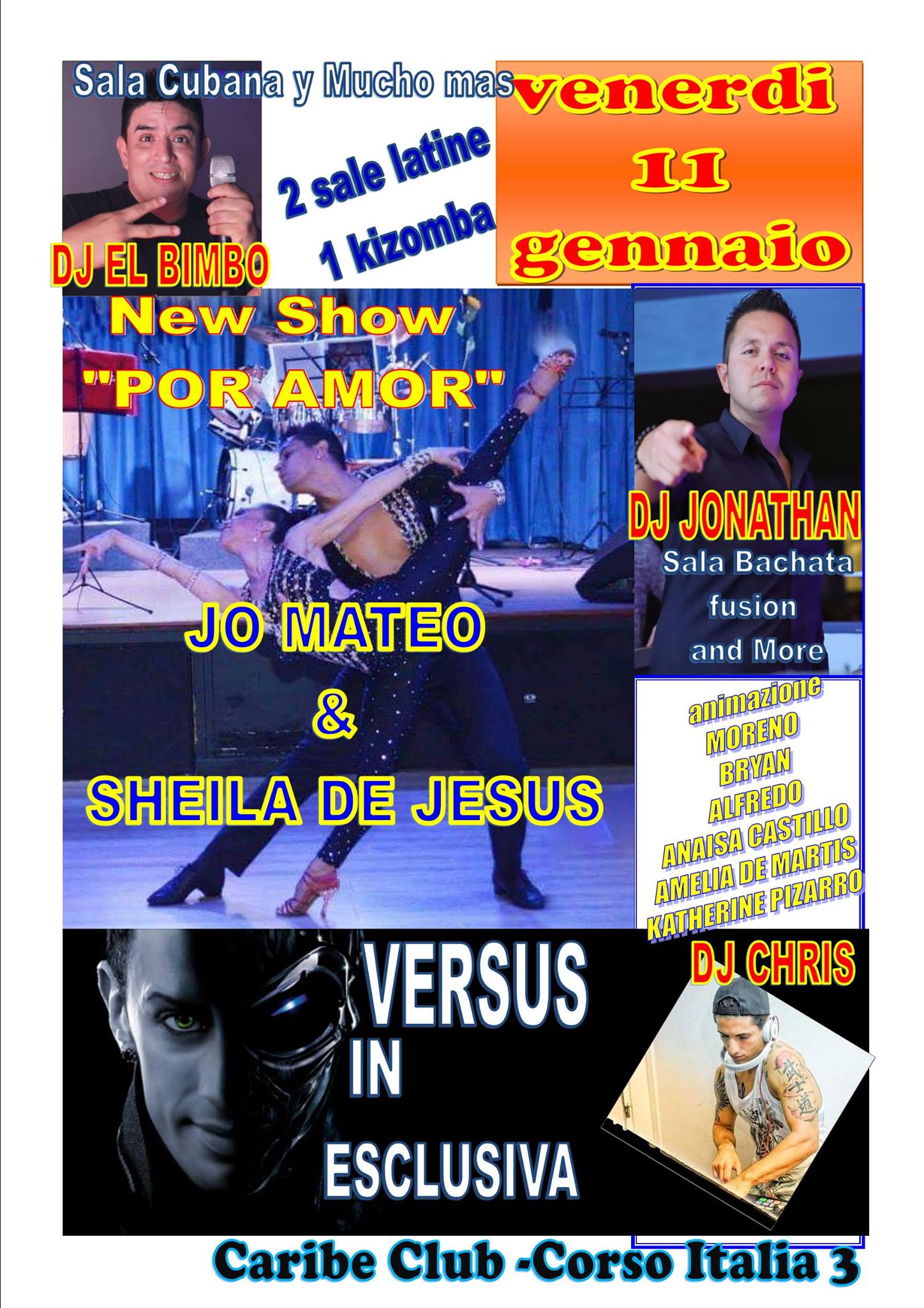 Venerdi 11 Gennaio Kizomba by Versus SALSA by Jo&sheila