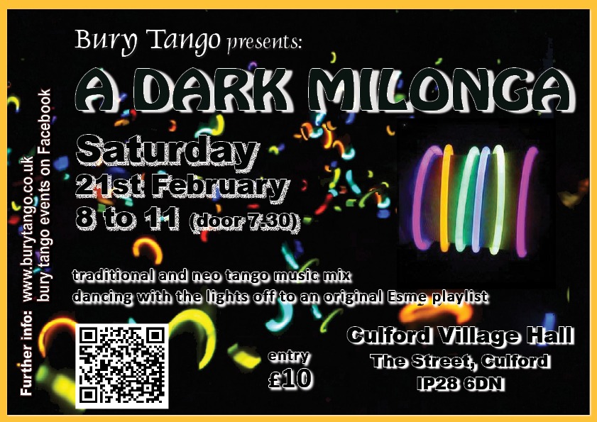 DARK MILONGA - Bury Tango - Sat 21 Feb 2026