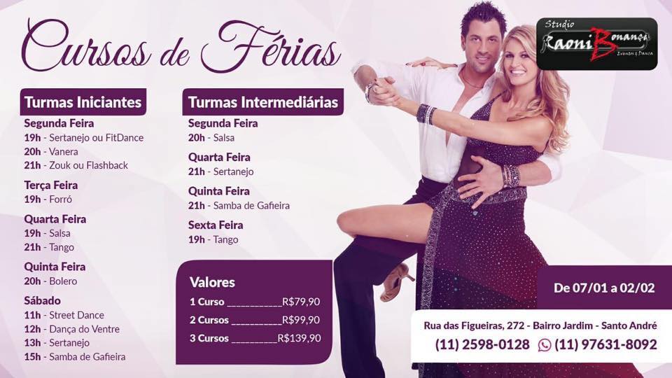 Cursos de Dança Promocionais - Studio Raoni Bonança