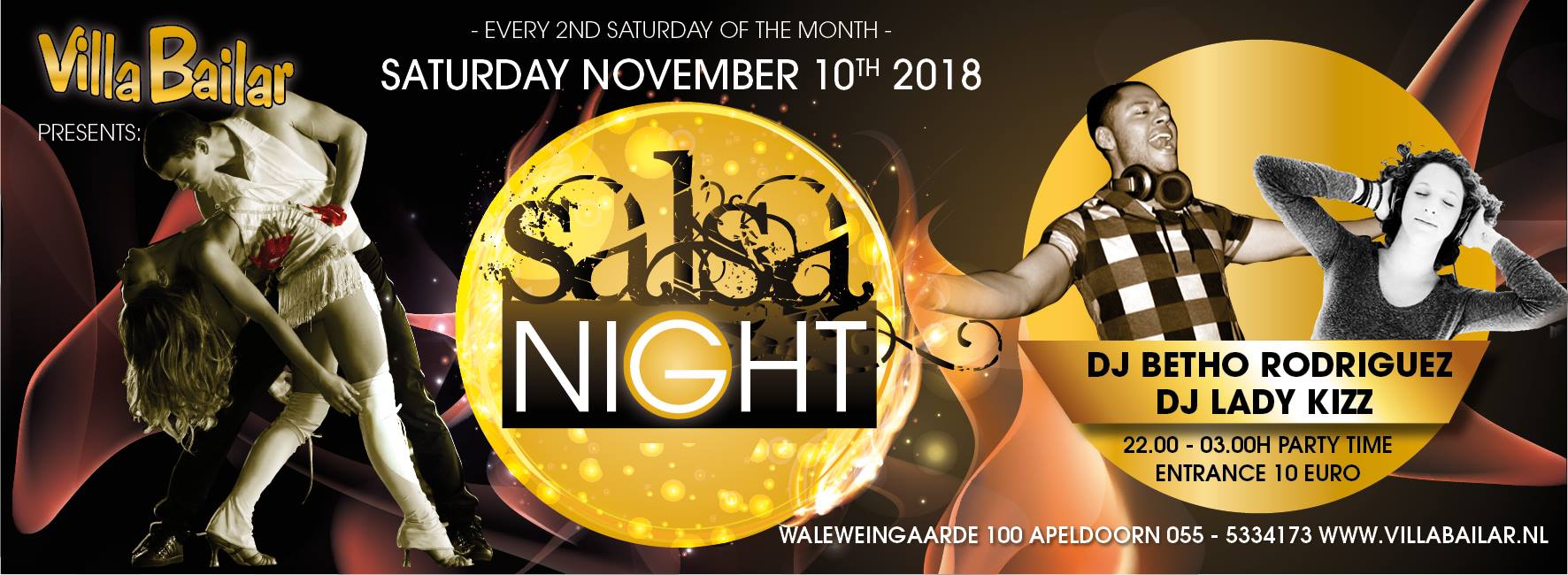Salsa Night Apeldoorn; 2 areas salsa, bachata and kizomba!