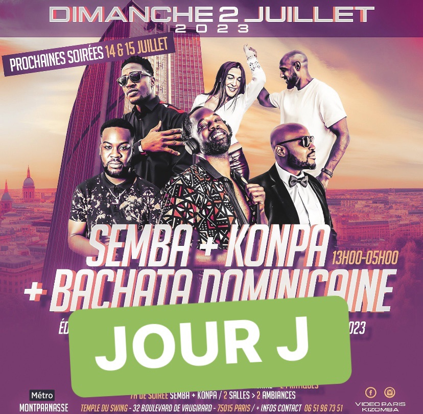 Semba & Konpa, stages débutant à intermédiaire, sociale & Soirée