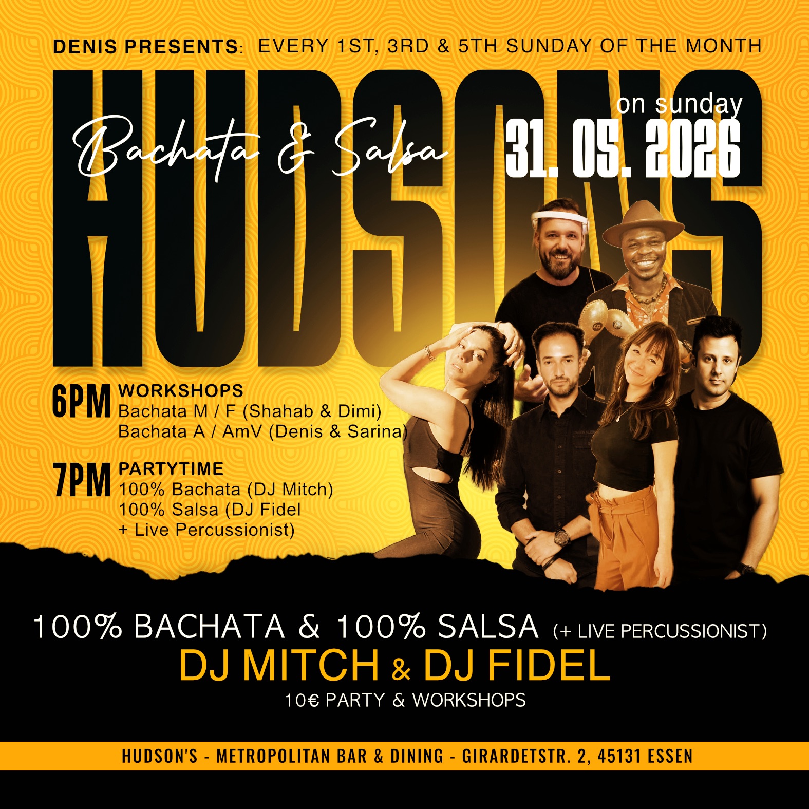 31.05. Hudsons Bachata & Salsa Party in Essen