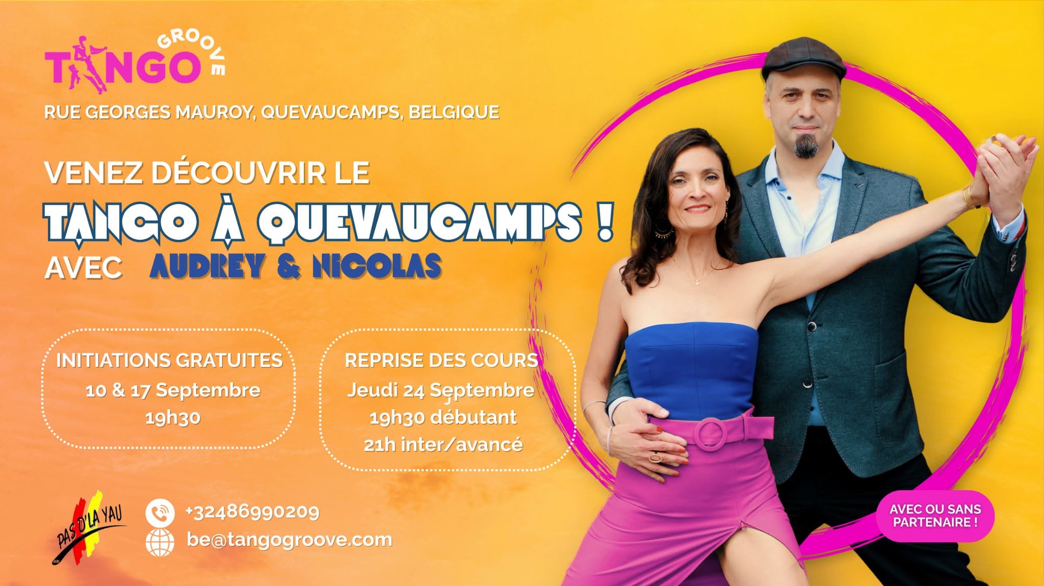 Quevaucamps - Initiations Tango gratuites & Apéro Tango - Septembre 2026