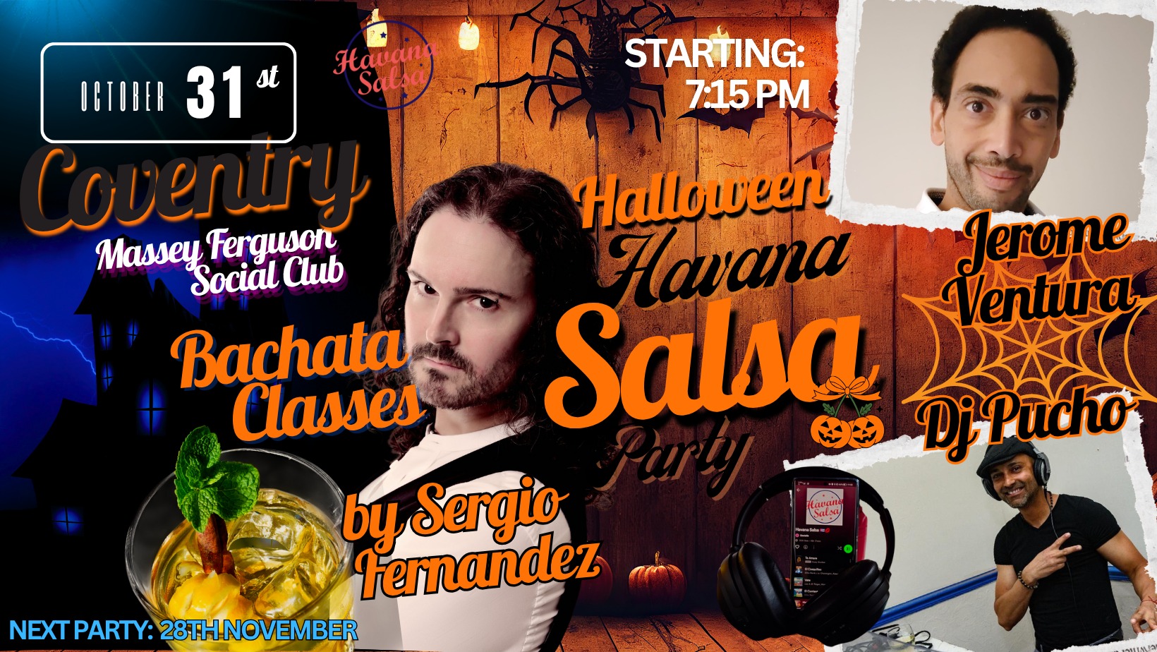 Cuban Salsa & Bachata Coventry Halloween Party with a spooky twist! 2025