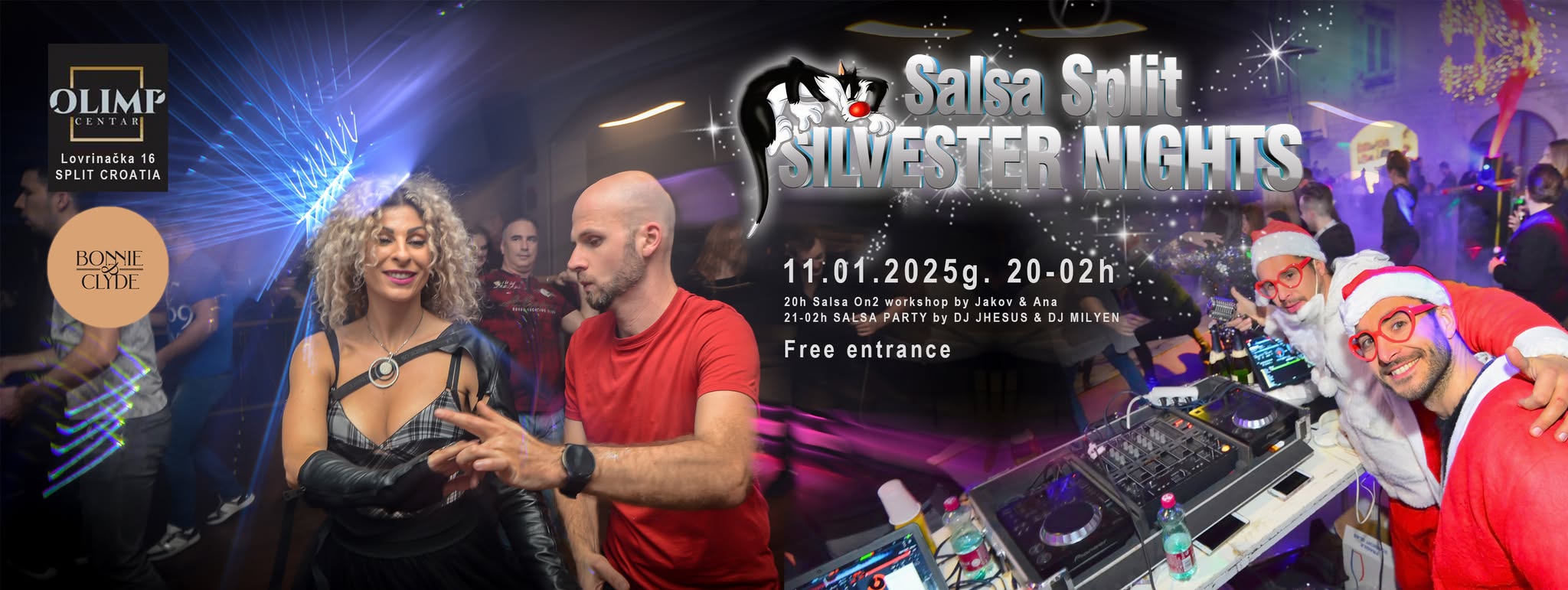 Salsa Silvester party: Bonnie & Clyde - OLIMP CENTAR SPLIT