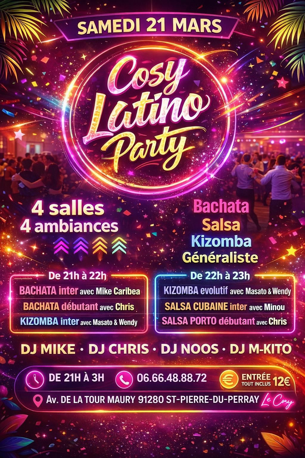Cosy Latino Party - 21 Mars 2026