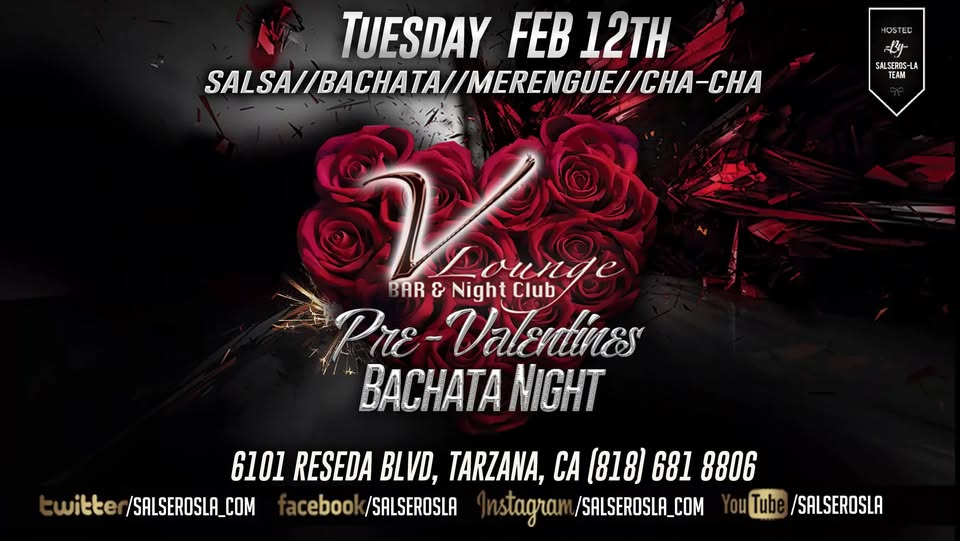 Pre-Valentine's Bachata Night at V Lounge Tuesdays!