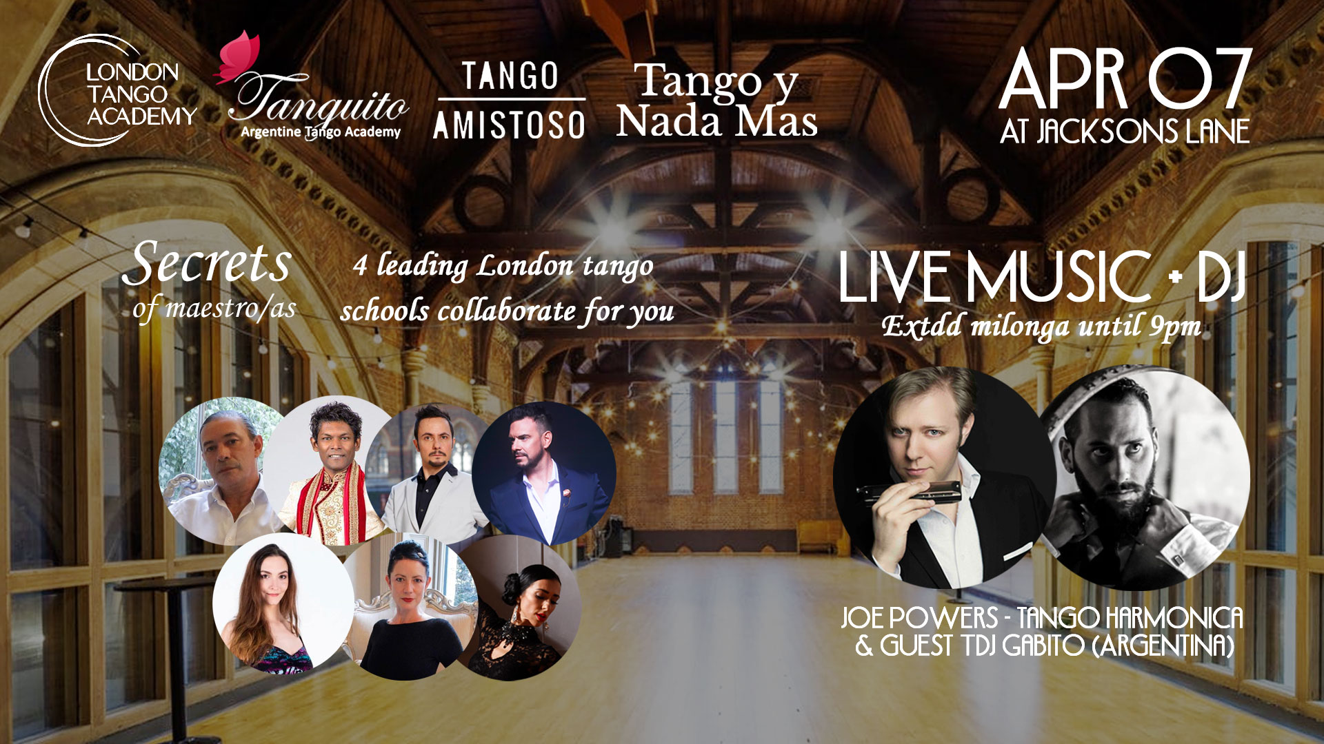 JACKSONS LANE SPECIAL: Event, Live music & Extended Milonga