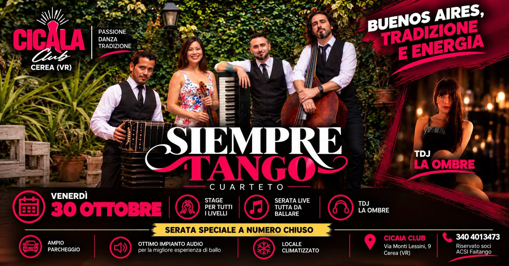 SIEMPRE TANGO IL TANGO DI BUENOS AIRES LIVE AL CICALA CLUB