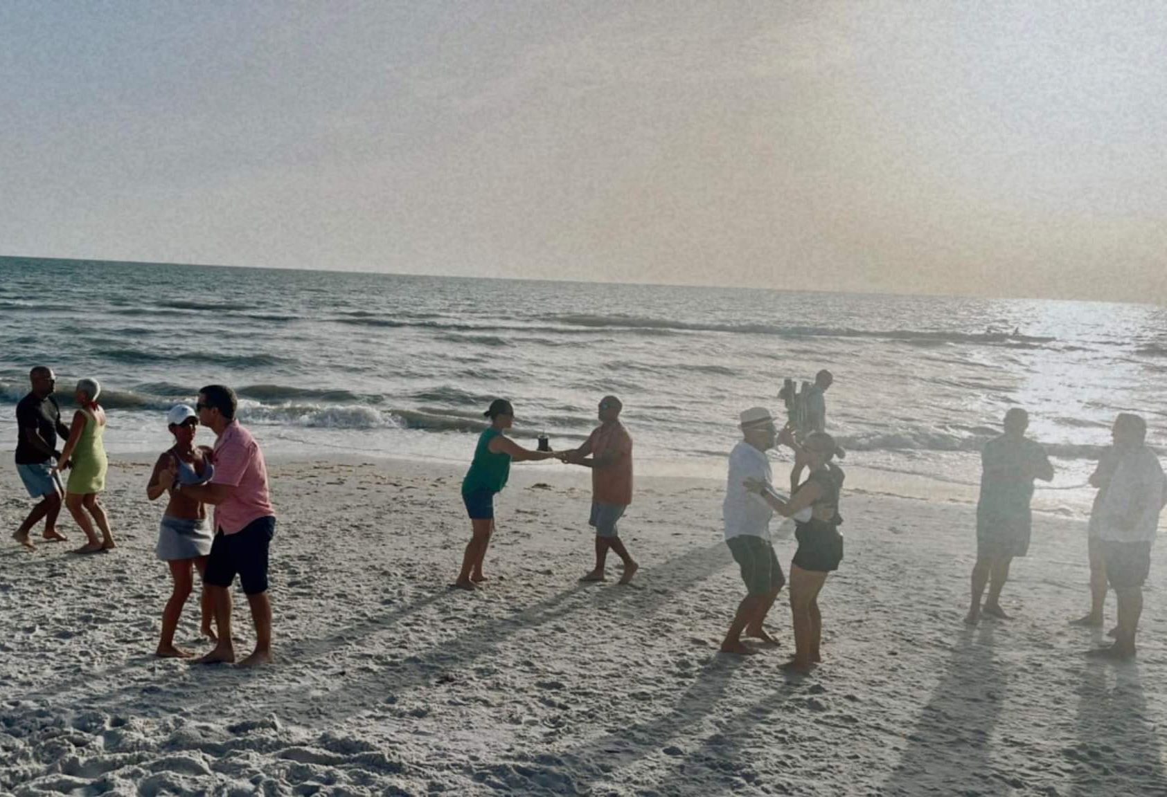 Sahera's Salsa dancing on the beach w DJ Frankie