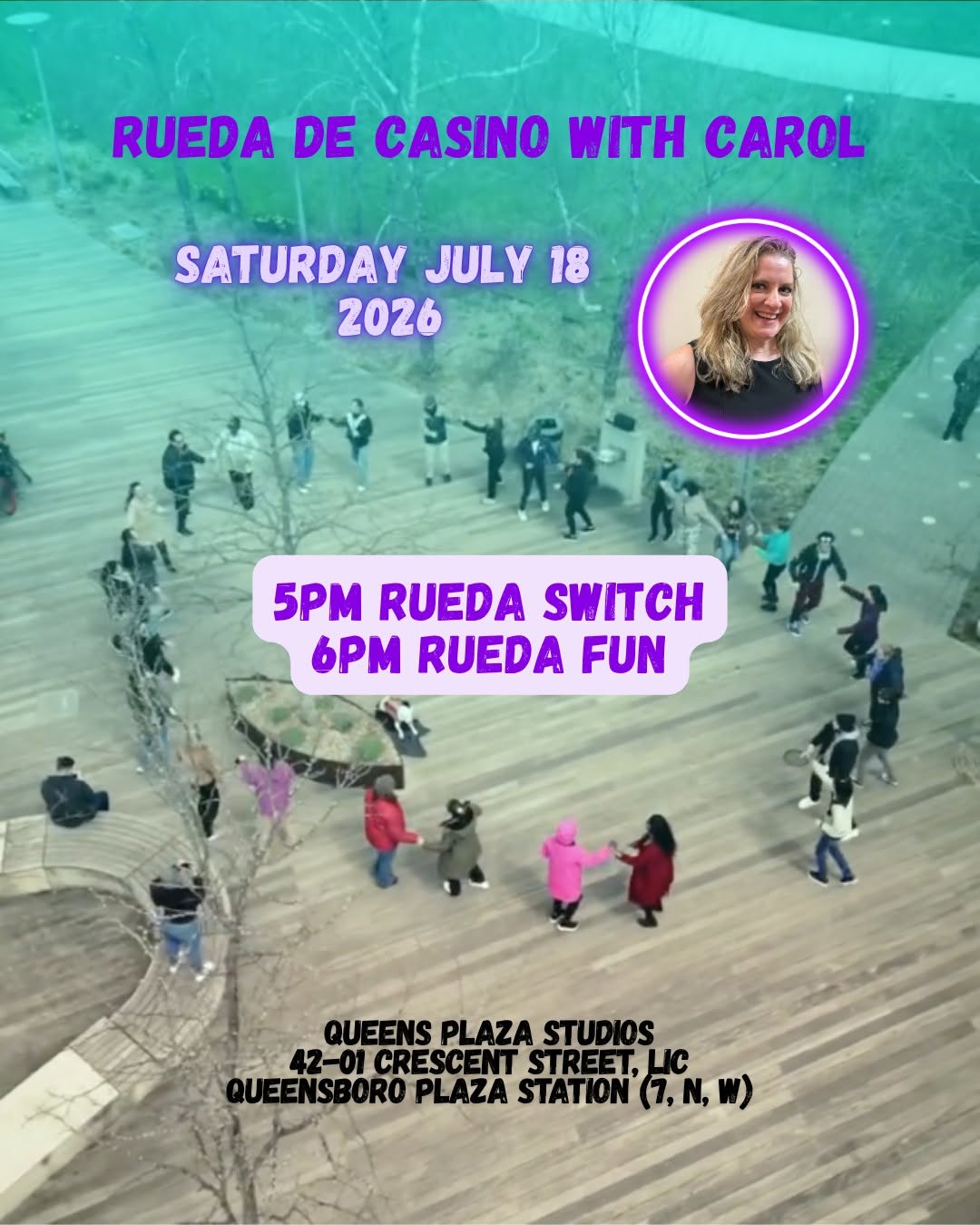 Rueda de Casino Workshops with Carol: Saturday July 18 5-7pm