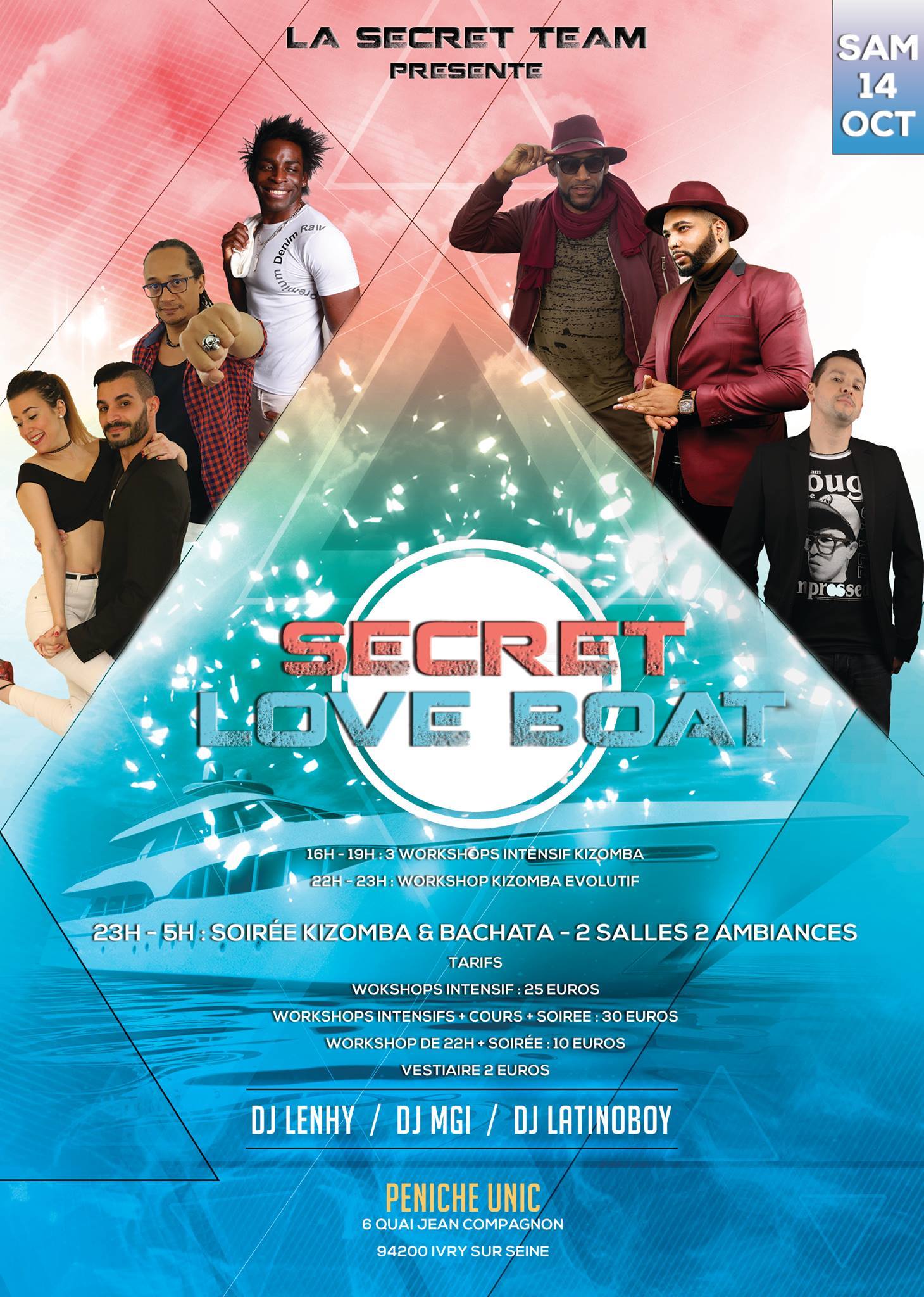 ★★★ Secret Love Boat: Return ★ 1 salle Kizomba &1 salle bachata