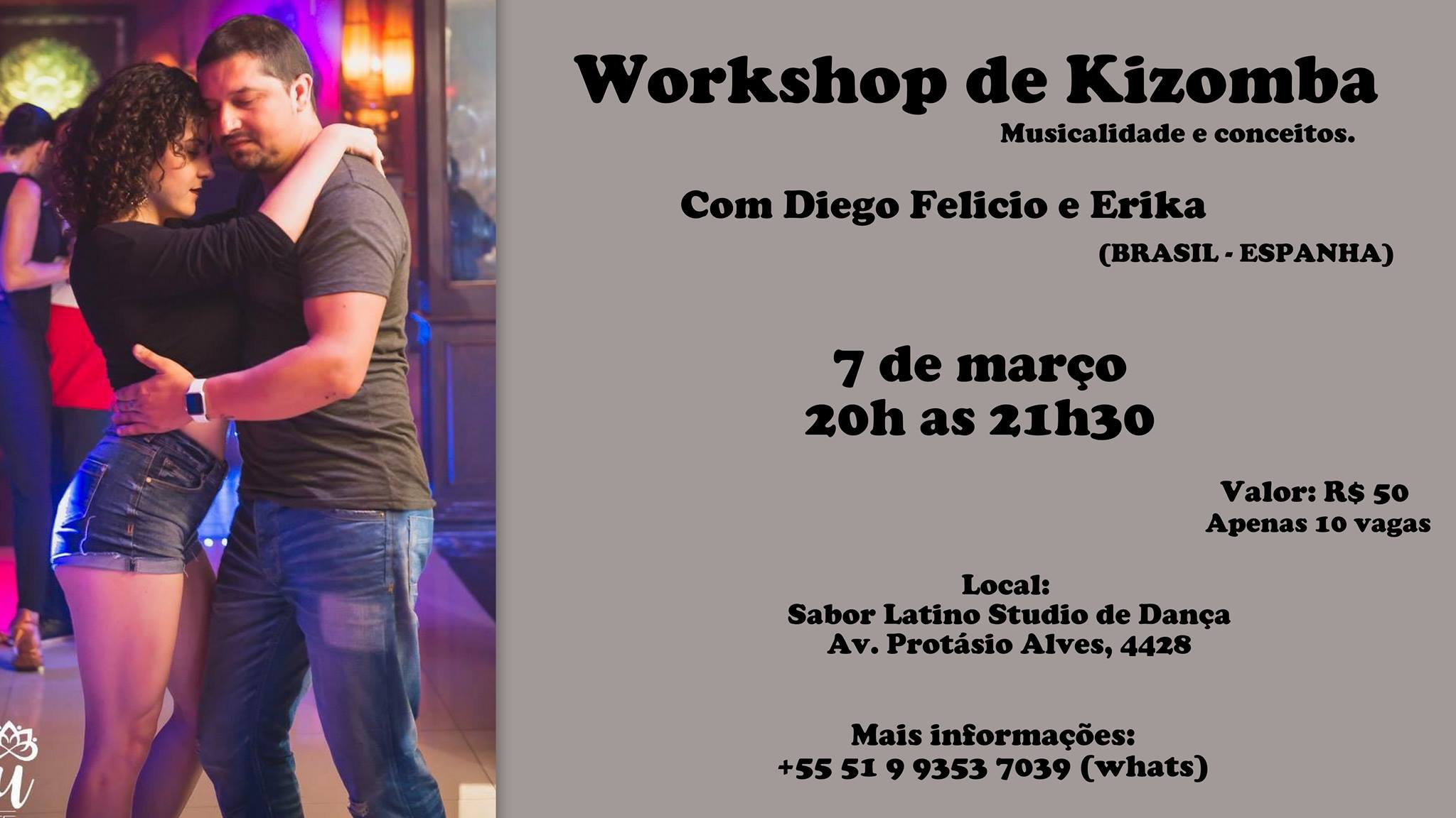 Workshop de Kizomba no Sabor Latino