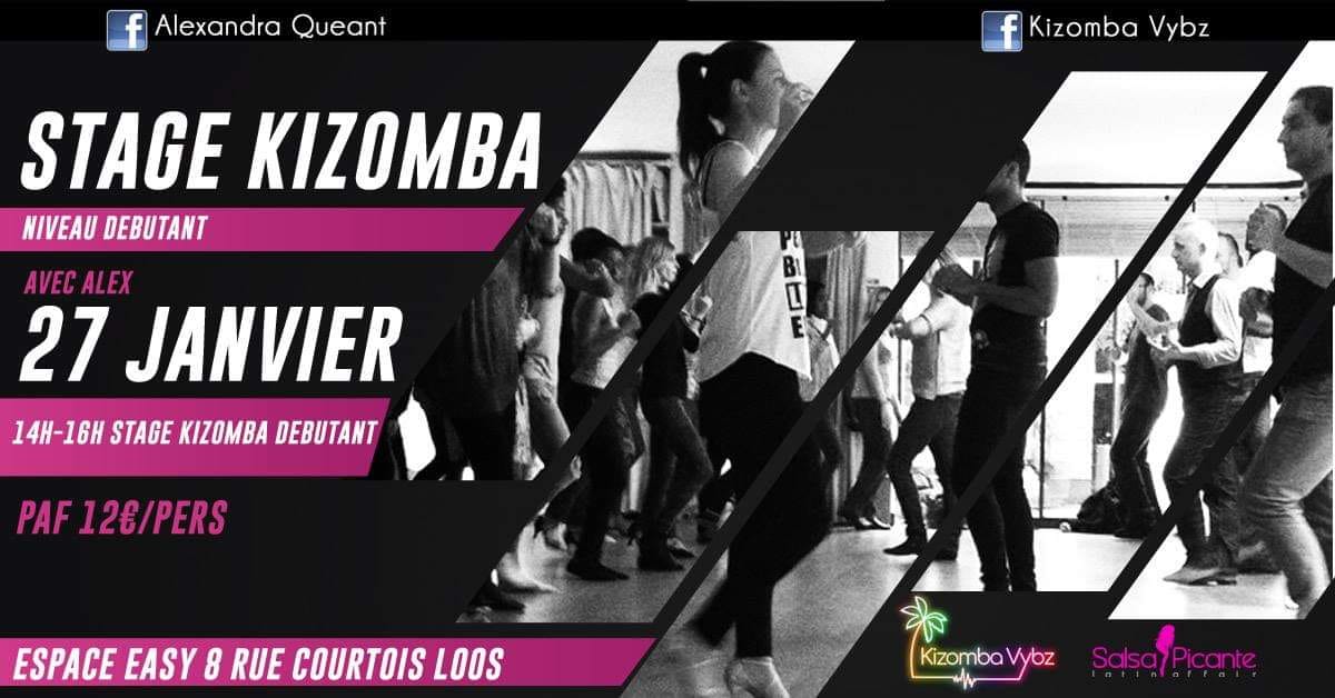 Stage kizomba débutant le 27 janvier avec alex kizomba Vybz