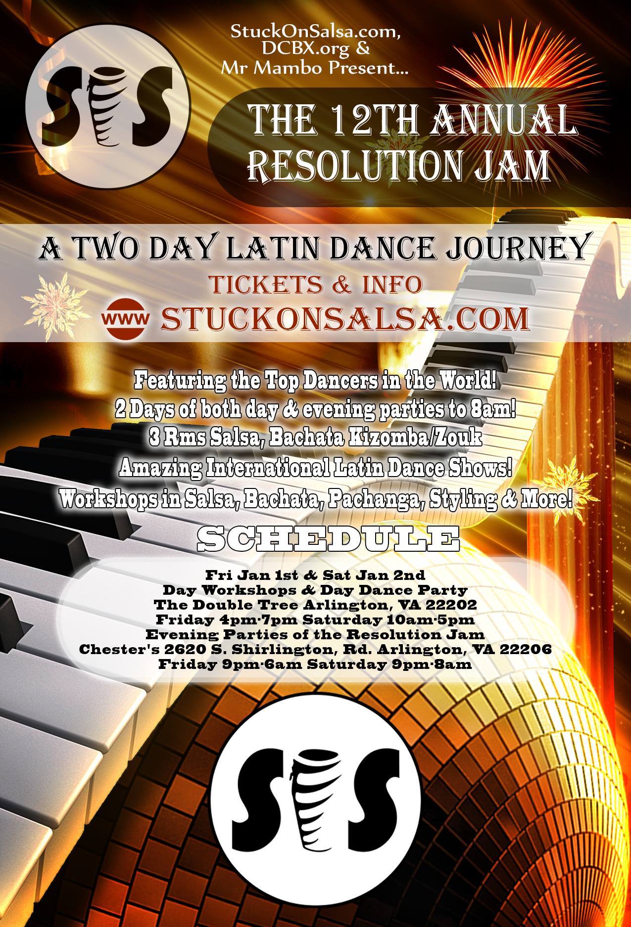 StuckOnSalsa DCBX and Mr. Mambo presents The Resolution Jam 2016 '" A Two Day Latin Afro Dance Journey"
