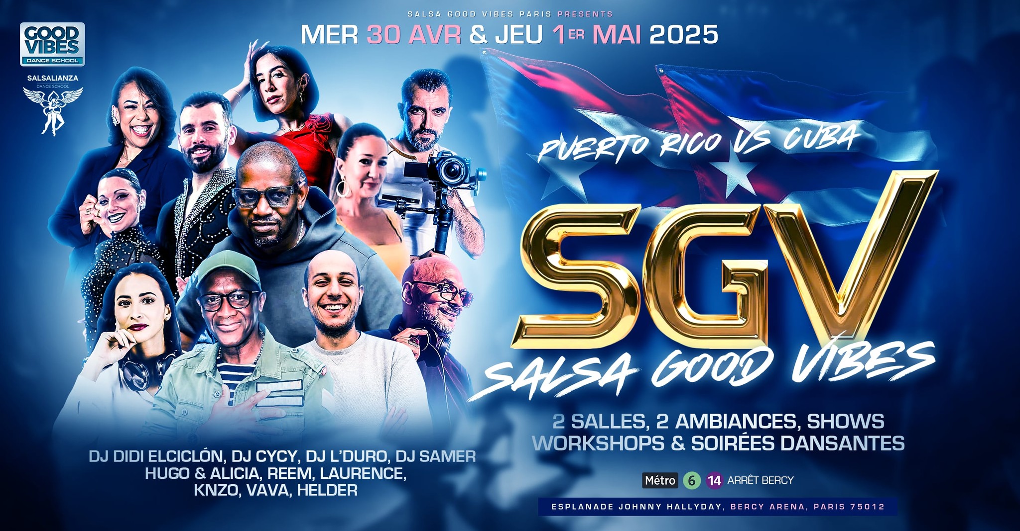 Porto Rico vs Cuba 2 Salles & 2 Ambiances Salsa Good Vibes 🎶🔥 📍 Arena de Bercy