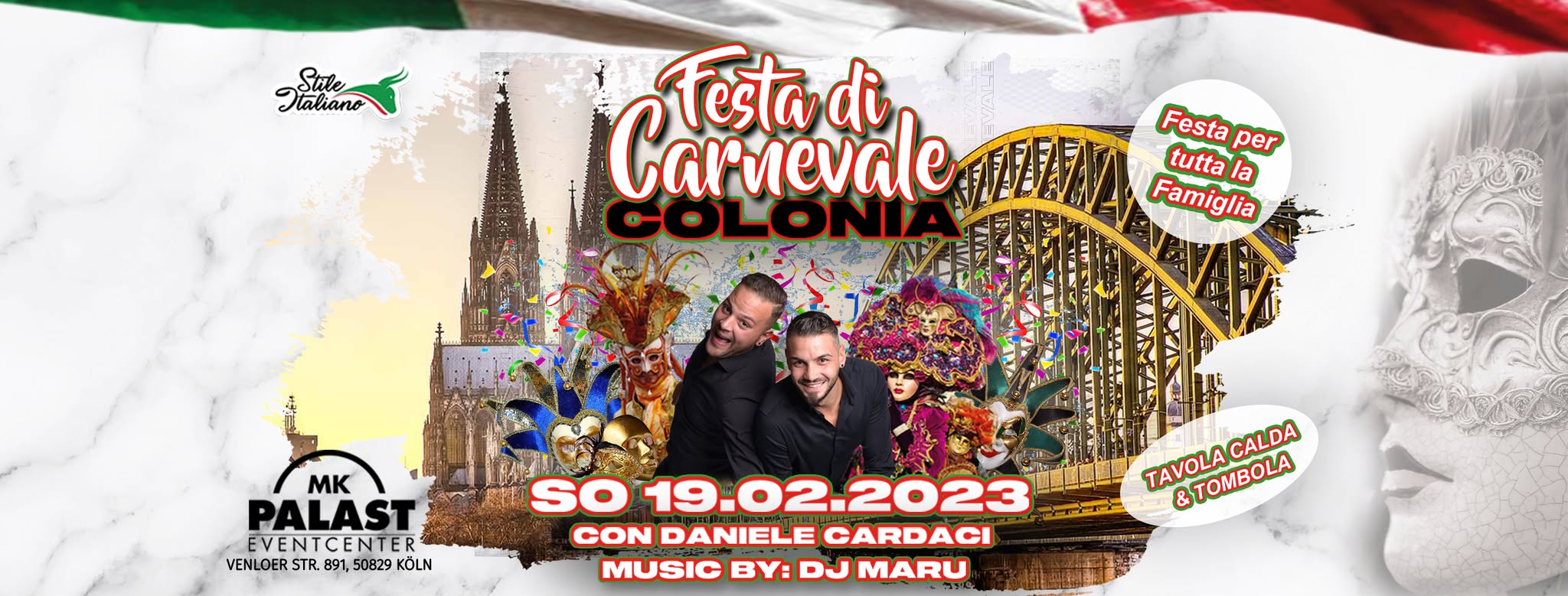 Festa di Carnevale - 19.2. KÖLN con Daniele Cardaci & Dj Maru