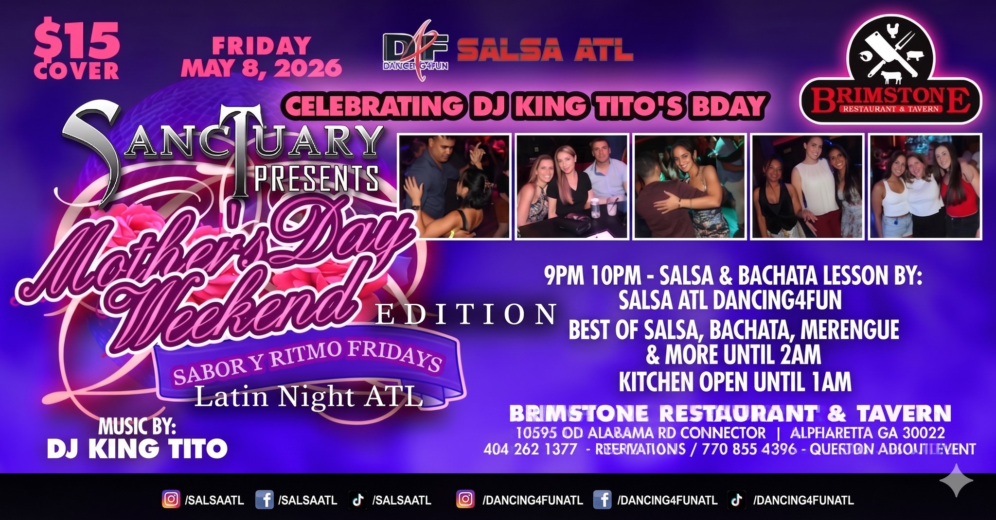 Mother's Day Weekend Sabor Y Ritmo Fridays Latin Night @ Brimstone Tavern