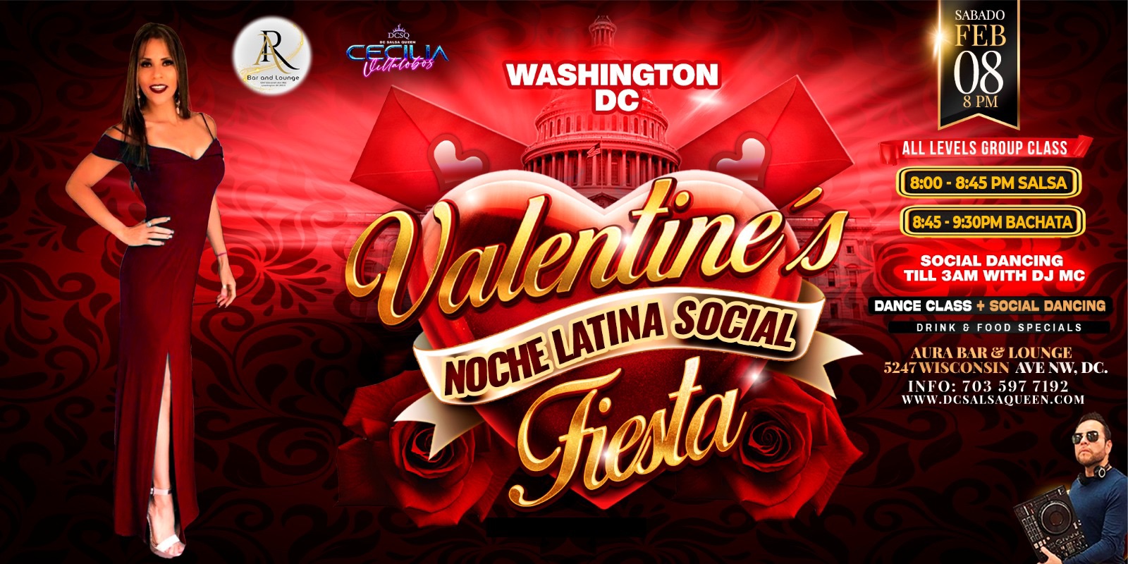 Noche Latina Social-Valentine’s Fiesta