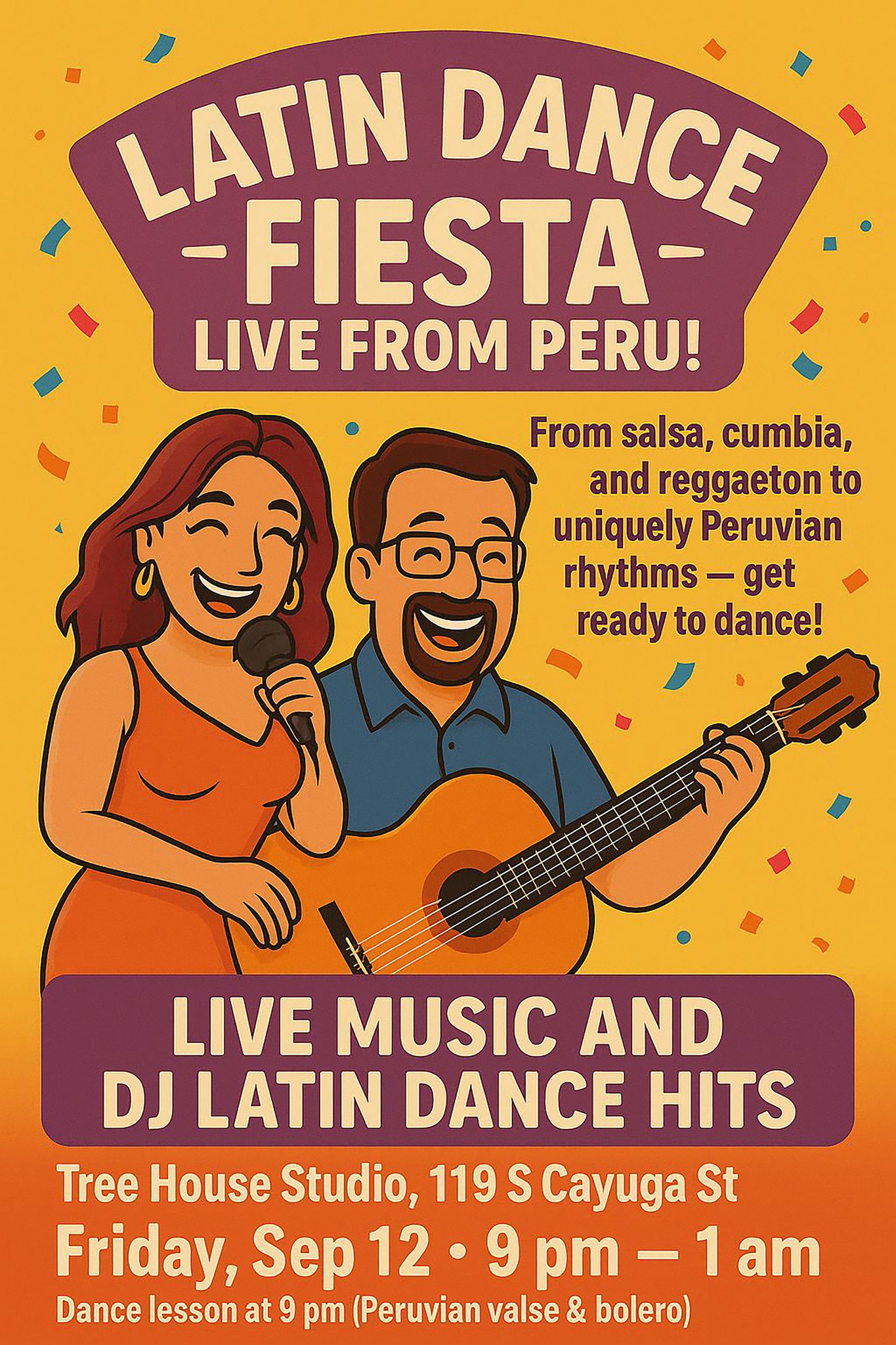 LIVE MUSIC from PERU 🇵🇪 TGIFiesta LATIN DANCE @ TREEHOUSE 🎶 DOWNTOWN ITHACA