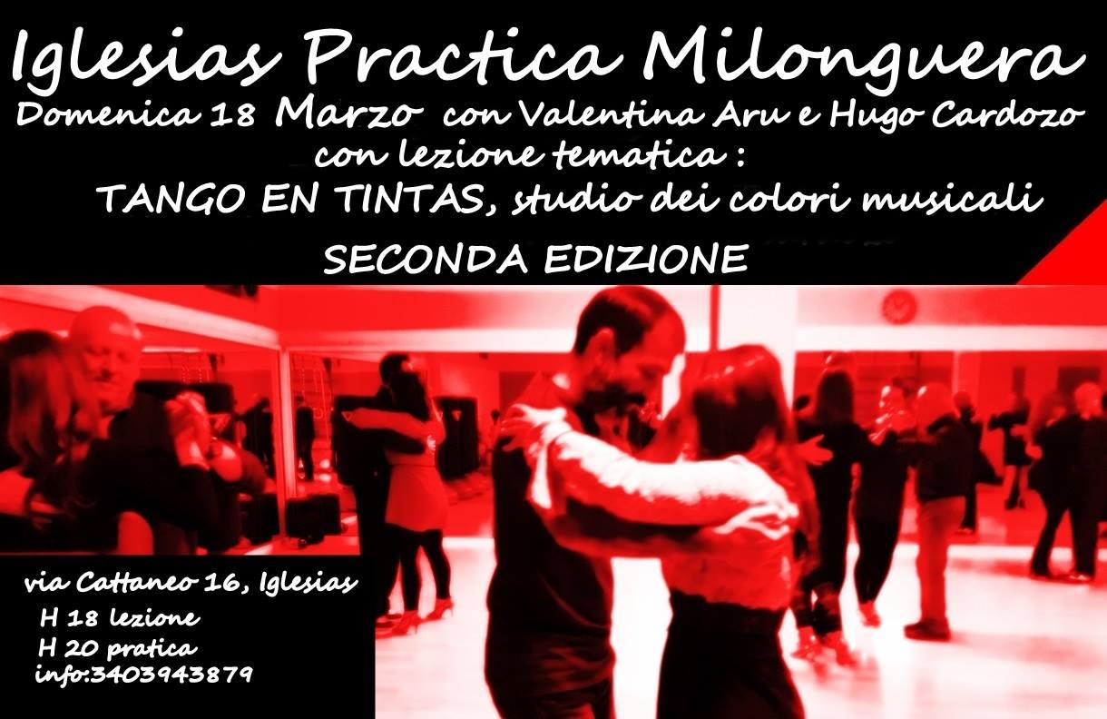 18.03 practica milonguera con lezione tematica: Tangos En Tintas