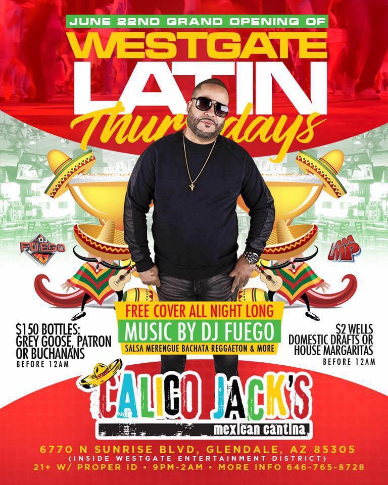 Grand Opening Of Westgate Latin Thursdays at Calico Jacks