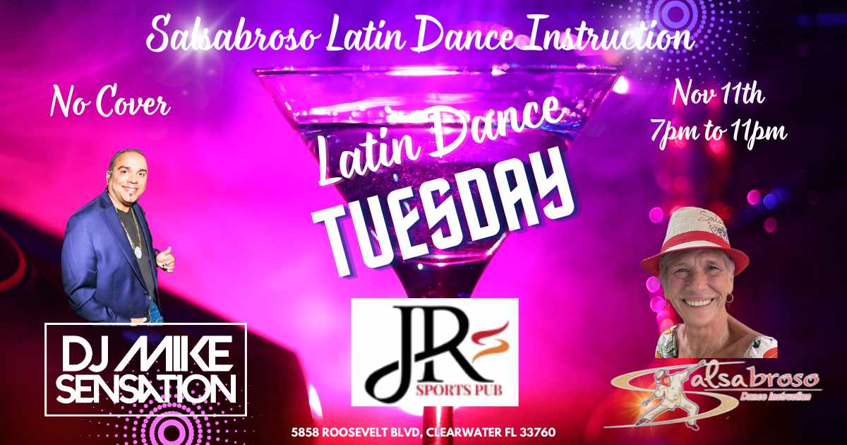 LATIN DANCE TUESDAYS @ JR's PUB DJ MIKE SENSATION