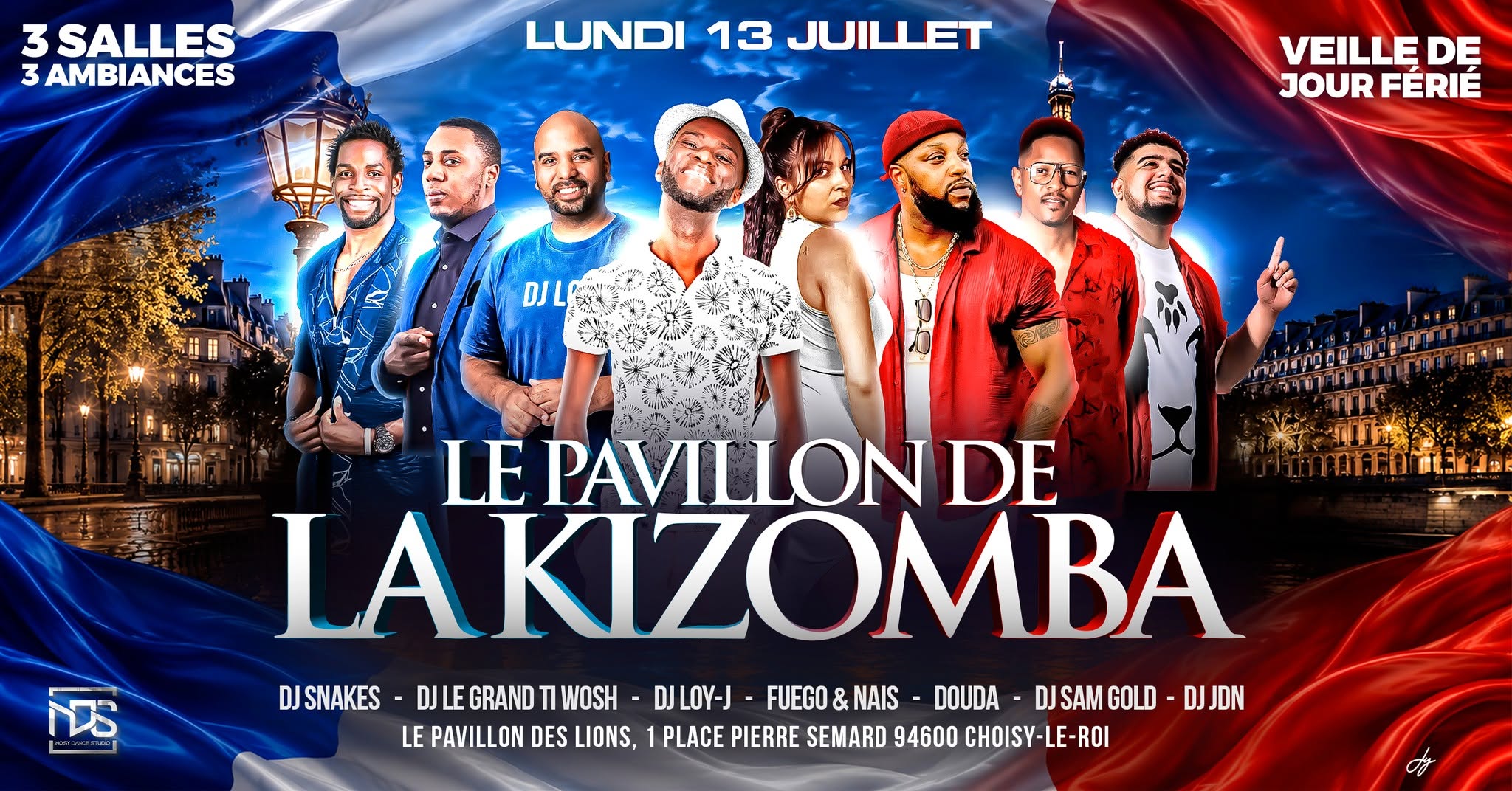 Lundi 13 Juillet 2026 (Veille Férié) - Fête Nationale - Le Pavillon de la Kizomba