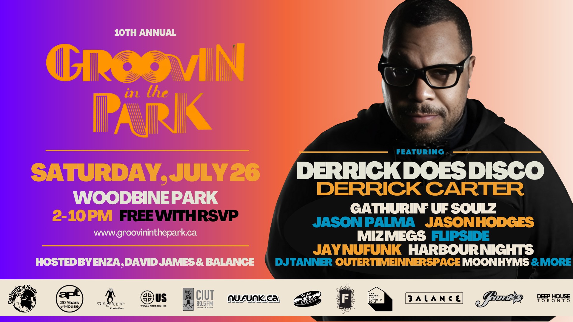 10th Annual Groovin' in the Park - Saturday FREE RSVP : DERRICK DOES DISCO