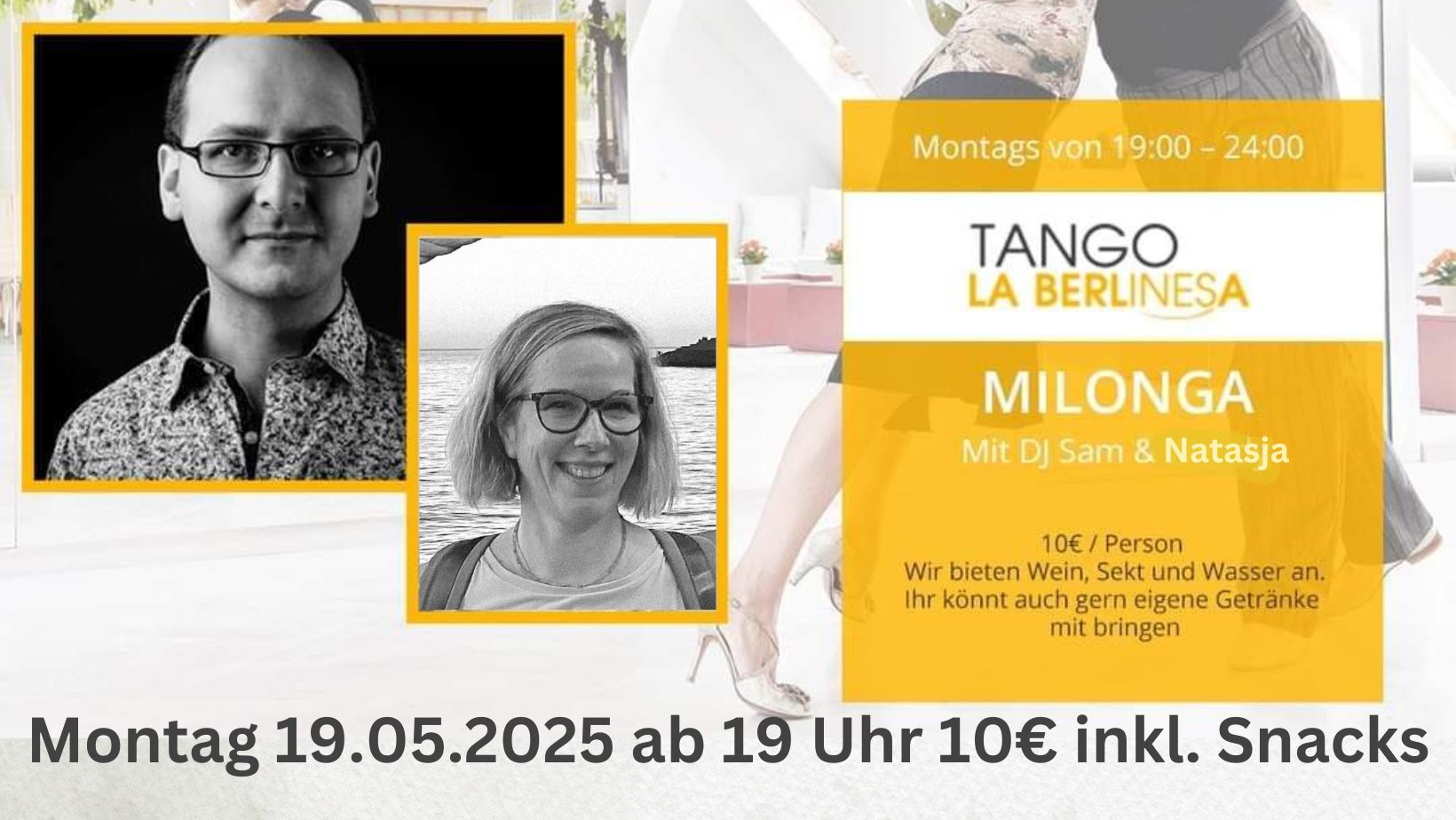 Montagsmilonga im LaBerlinesa mit Sam und Natasja