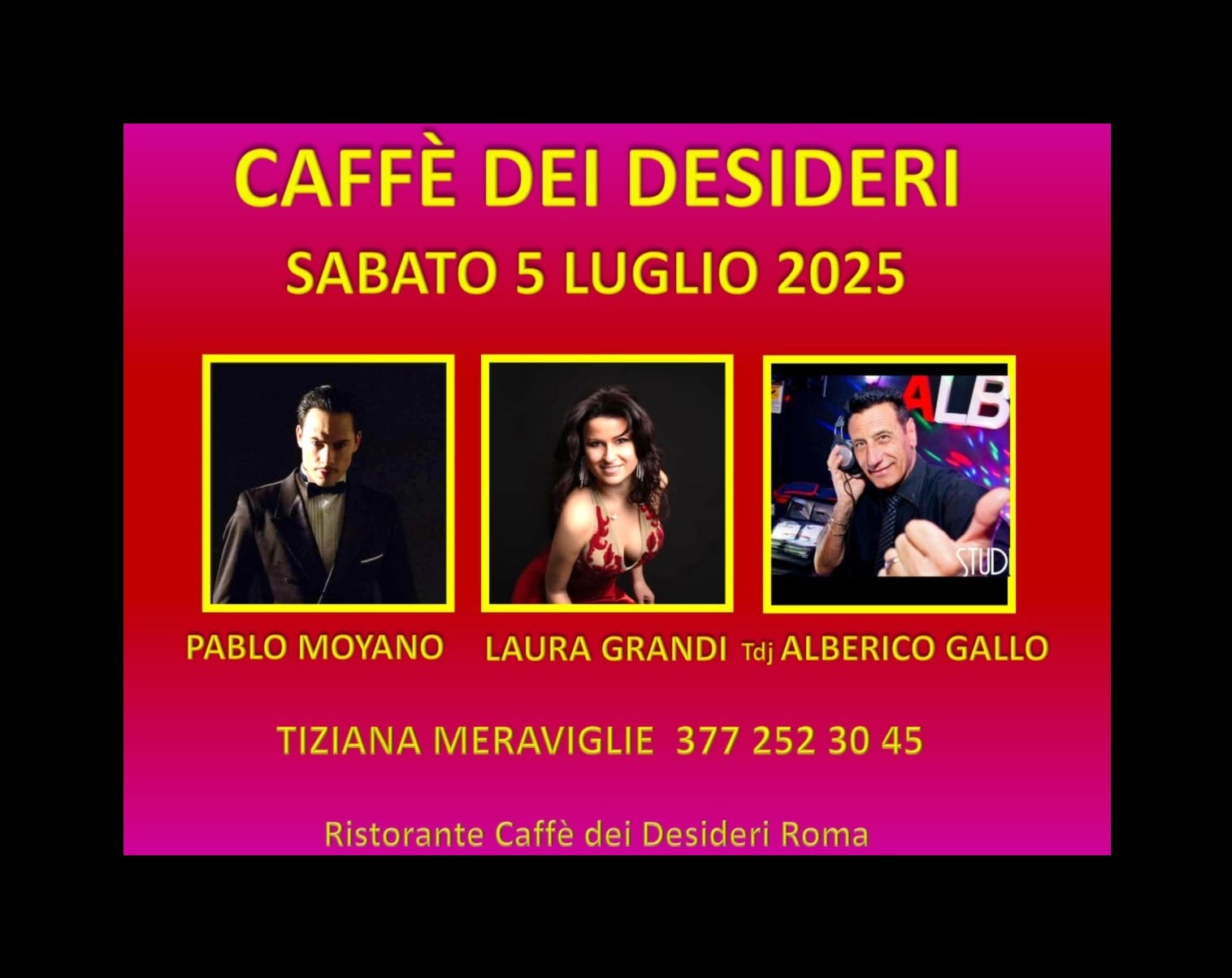 ❤ CAFFE' DEI DESIDERI Tdj ALBERICO GALLO lezione maestri LAURA GRANDI e PABLO MOYANO