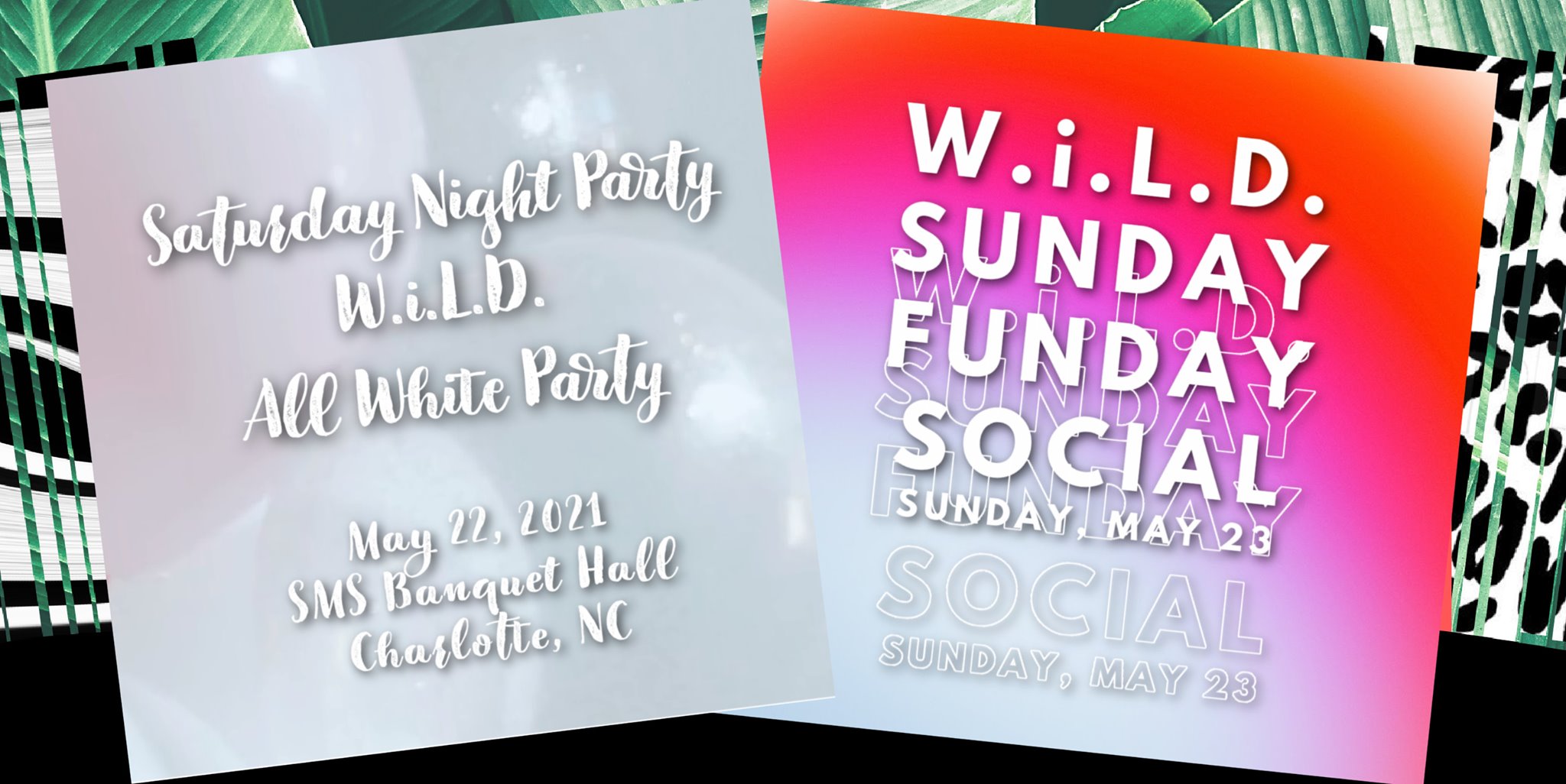 W.i.L.D. Saturday Night & Sunday Funday Parties!