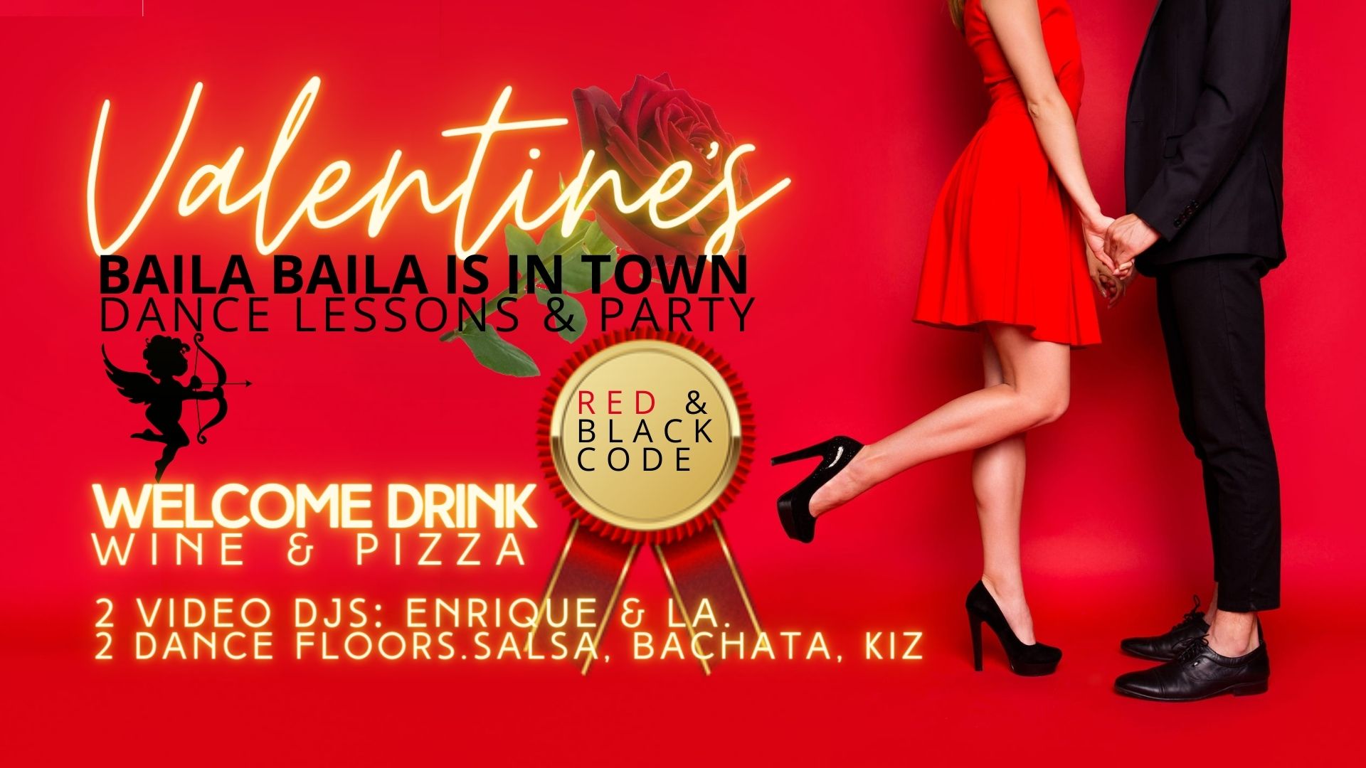 VALENTINE'S. Baila Baila is in town. Dance lessons & Party.
