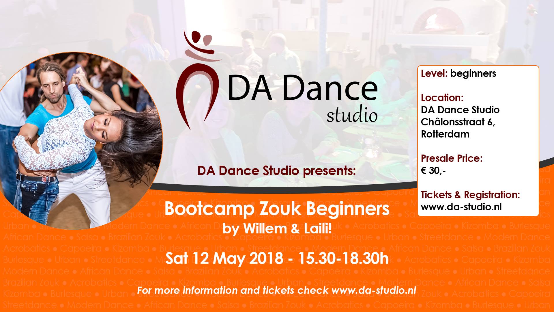 Zouk beginners with Willem & Laili