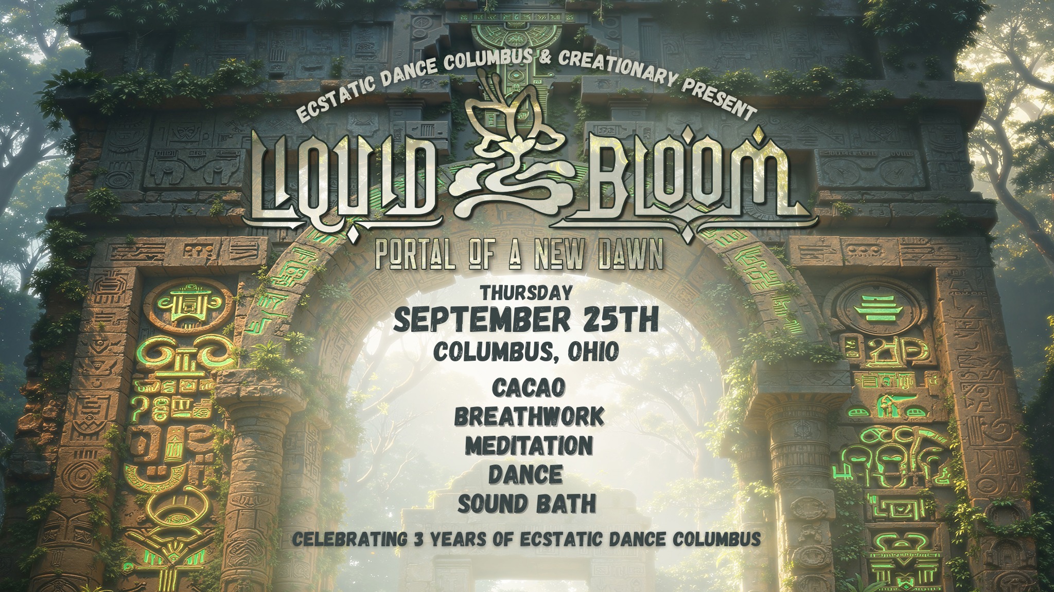 Ecstatic Dance Columbus presents: Liquid Bloom (3 year EDC Anniversary)