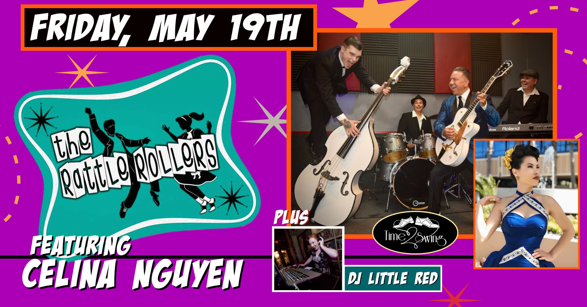 THE RATTLE ROLLERS feat. CELINA with DJ LITTLE RED & TIME 2 SWING at The Moose!