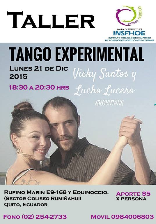 Taller de Tango Experimental desde el Mar del Plata
